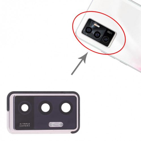 Pour cadre d'objectif de caméra arrière Vivo S10e (or) SH347J689-04