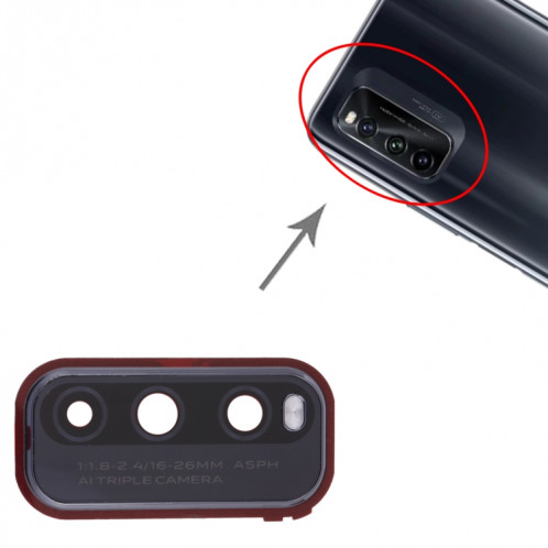 Cadre d'objectif de caméra arrière pour Vivo iQOO Neo5 Lite (noir) SH349B603-04
