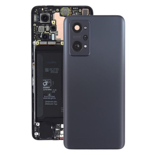 Pour OPPO Realme GT Neo2 Couvercle arrière de batterie d'origine avec couvercle d'objectif d'appareil photo (noir) SH44141705-06