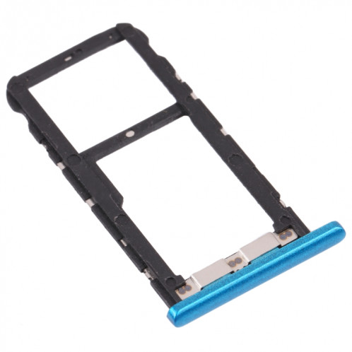 Plateau de carte SIM + plateau de carte SIM / plateau de carte micro SD pour la lame ZTE V10 VITA (bleu) SH458L423-04