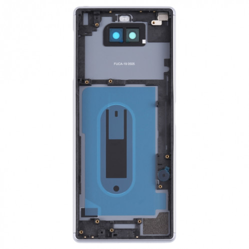 Pour Sony Xperia 8 Couvercle arrière de la batterie avec cadre central et couvercle de l'objectif de l'appareil photo (argent) SH65SL731-07