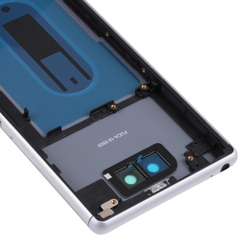 Pour Sony Xperia 8 Couvercle arrière de la batterie avec cadre central et couvercle de l'objectif de l'appareil photo (argent) SH65SL731-07