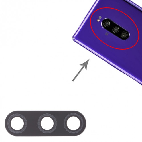 Lentille de caméra arrière pour Sony Xperia 1 / Xperia 5 SH44701592-04