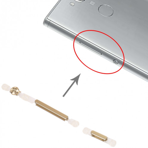Bouton d'alimentation et bouton de contrôle du volume pour Sony Xperia XA2 Ultra (Gold) SH477J1828-04