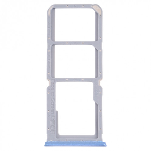 Pour OPPO A16 / A16S CPH2269 CPH2271 Plateau de carte SIM + Plateau de carte SIM + Plateau de carte Micro SD (Bleu) SH490L1514-04