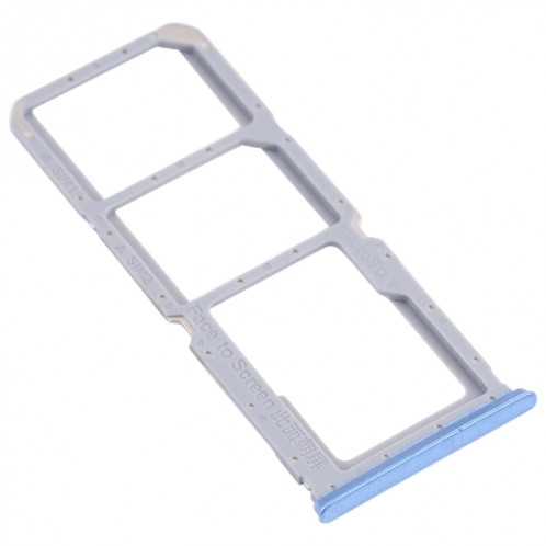 Pour OPPO A16 / A16S CPH2269 CPH2271 Plateau de carte SIM + Plateau de carte SIM + Plateau de carte Micro SD (Bleu) SH490L1514-04