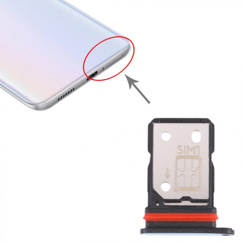 Pour vivo iQOO Z5 Plateau de carte SIM + Plateau de carte SIM (Vert) SH499G1472-04