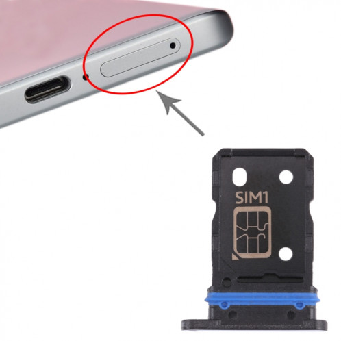 Pour vivo X70 V2133A V2104 Plateau de carte SIM + Plateau de carte SIM (Bleu) SH500L1119-04