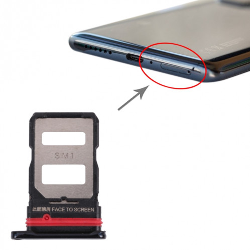 Plateau de carte SIM + plateau de carte SIM pour Xiaomi MI 11T 21081111RG (Noir) SH530B217-04