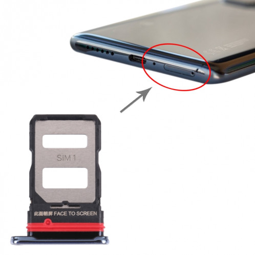 Plateau de carte SIM + plateau de carte SIM pour Xiaomi MI 11T 21081111RG (argent) SH530S1044-04