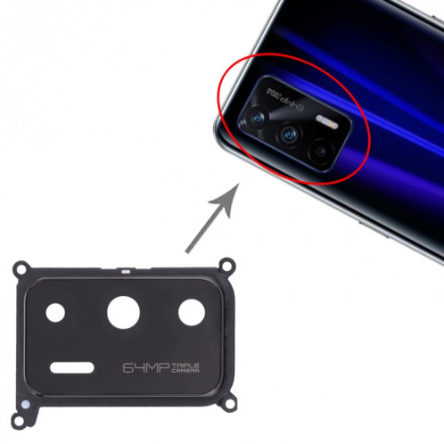 Pour le couvercle d'objectif de caméra OPPO Realme GT 5G RMX2202 (noir) SH535B742-04