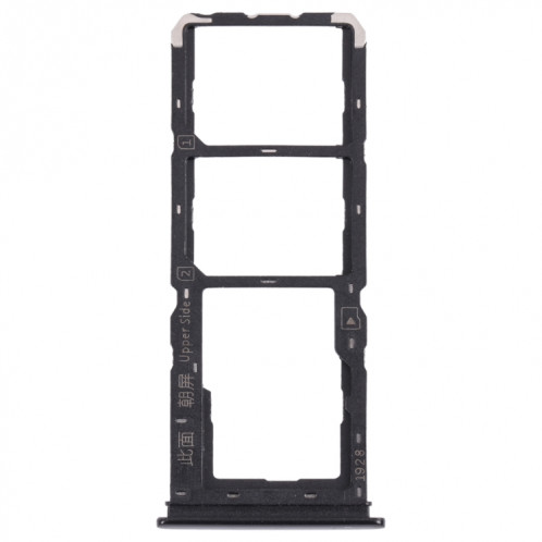 Pour vivo Y11s V2028 Plateau de carte SIM + Plateau de carte SIM + Plateau de carte Micro SD (Noir) SH543B475-04