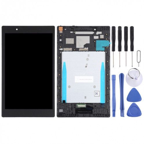 Écran LCD OEM pour Lenovo Tab 4 (8 pouces) TB-8504, TB-8504X, TB-8504F, TB-8504N Assemblage complet du numériseur avec cadre (Noir) SH556B1879-06