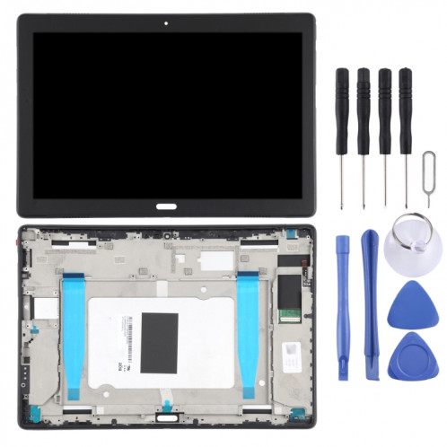 Écran LCD OEM pour Lenovo Tab P10 TB-X705, TB-X705L, TB-X705F, TB-X705N Assemblage complet du numériseur avec cadre (Noir) SH60BL1840-06