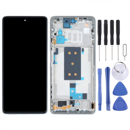 Matériau OLED Écran LCD d'origine et numériseur Assemblage complet avec cadre pour Xiaomi MI 11T / 11T Pro (argent) SH567S995-07