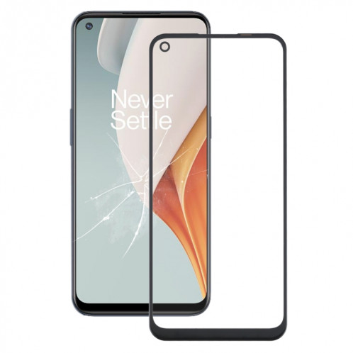 Pour OnePlus Nord N100 BE2013 BE2015 BE2011 BE2012 Lentille extérieure en verre de l'écran avant (noir) SH606B146-07