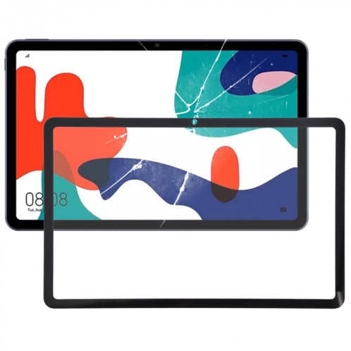 Lentille en verre extérieur à l'écran avant pour Huawei Matepad 5G BAH3-AN10 (Noir) SH639B1493-06