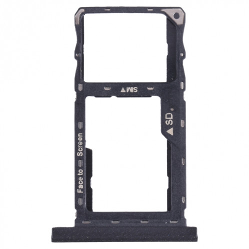 Plateau de carte SIM + plateau de carte Micro SD pour l'onglet Lenovo M10 FHD REM TB-X605LC X605 (Noir) SH651B28-04