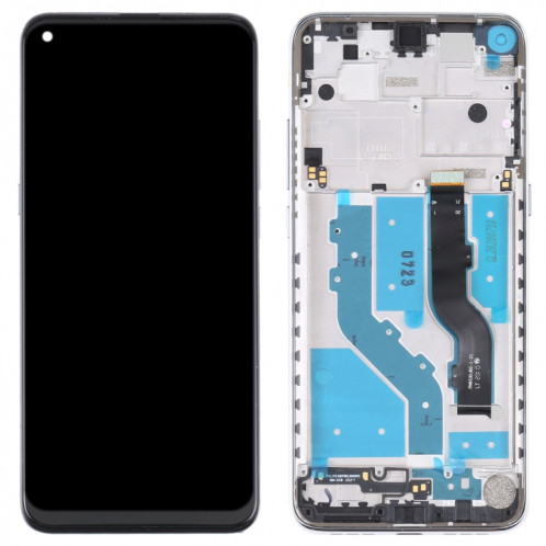 Écran LCD TFT pour TCL 10L / 10 Lite T770H Assemblage complet du numériseur avec cadre (Argent) SH665S1087-05