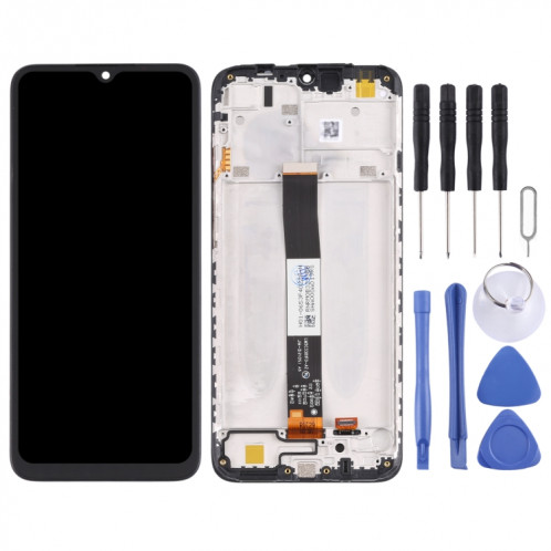 Écran LCD d'origine et numériseur Assemblage complet avec cadre pour Xiaomi Redmi 9A / Redmi 9C / Redmi 9c NFC / Redmi 9at / Redmi 9i / Redmi 9 Activ / POCO C31 (noir) SH682B515-07