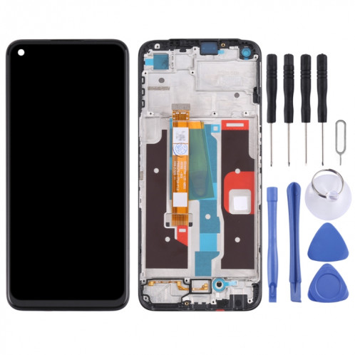 Écran LCD TFT pour OPPO Realme 8i RMX3151 Ensemble complet de numériseur avec cadre (Noir) SH697B996-06