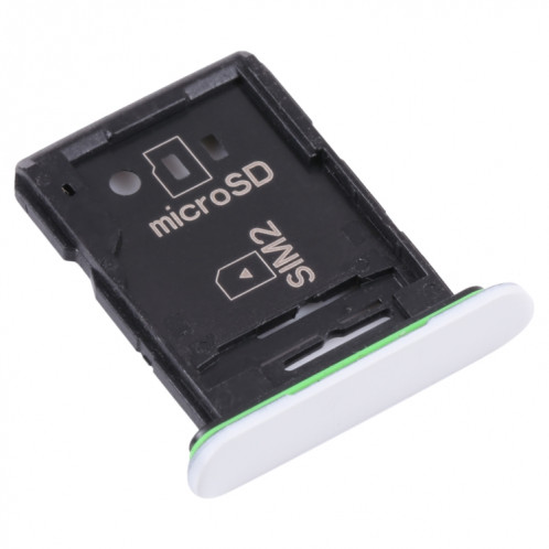 Plateau de carte SIM d'origine + plateau de carte SIM / plateau de carte micro SD pour Sony Xperia 10 III (blanc) SH212W695-04