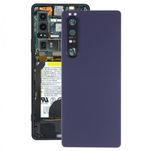 Coque arrière de batterie d'origine avec objectif d'appareil photo pour Sony Xperia 1 III (Violet) SH13PL394-06