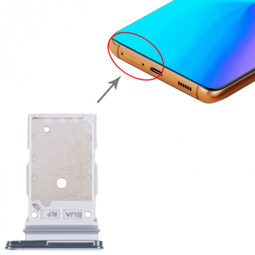 Pour Samsung Galaxy S22+ 5G / S22 5G / SM-S906B SM-S901B Plateau de carte SIM d'origine + plateau de carte SIM (Vert) SH737G761-04