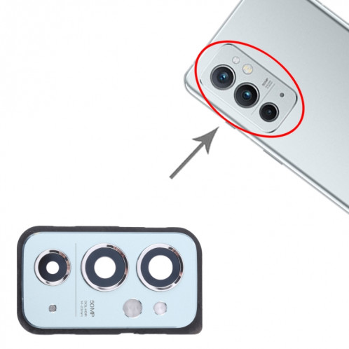 Pour OnePlus 9RT 5G MT2110 MT2111 Couvercle d'objectif d'appareil photo d'origine (Bleu) SH756L1086-04