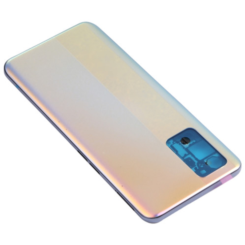 Pour OPPO Realme GT Neo RMX3031 plaque de lunette de cadre moyen + couvercle arrière de batterie (argent) SH69SL737-06