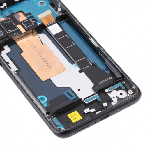 Écran d'écran LCD et numériseur AMOLED à 90Hz Assemblage complet avec cadre pour Asus Zenfone 7 Pro / Zenfone 7 ZS670KS ZS671KS (noir) SH774B1461-07