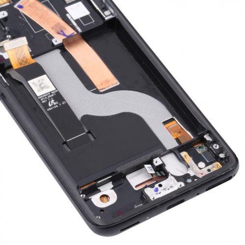 Écran LCD et numériseur Amoled Material Assemblage complet avec cadre pour Asus Zenfone 8 ZS590KS (noir) SH775B1935-07