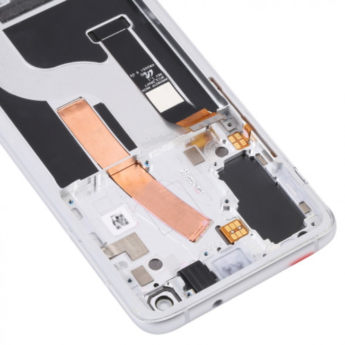 Écran LCD et numériseur Amoled Material Assemblage complet avec cadre pour Asus Zenfone 8 ZS590KS (argent) SH775S976-07