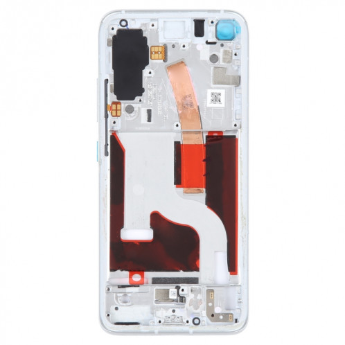 Pour Asus Zenfone 8 ZS 590KS-2A007EU I006D plaque de lunette de cadre moyen (argent) SH833S218-06