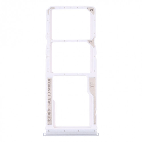 Bac de carte SIM + plateau de carte SIM + bac à carte micro SD pour Xiaomi Redmi 10 / Redmi 10 Prime / Redmi Note 11 4G / Redmi 10 2022 (blanc) SH852W953-04