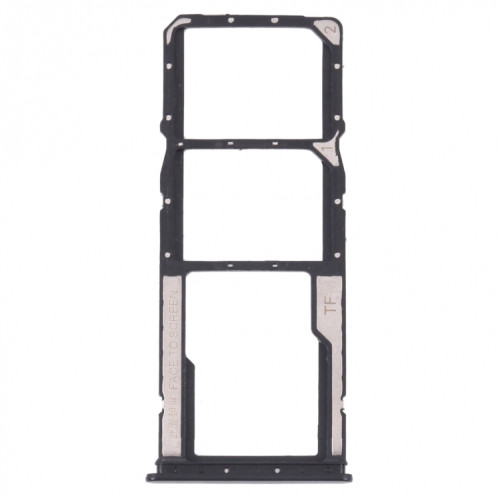 Bac de carte SIM + plateau de carte SIM + plateau de carte micro SD pour xiaomi redmi note 11 / redmi note 11s (noir) SH853B1149-04