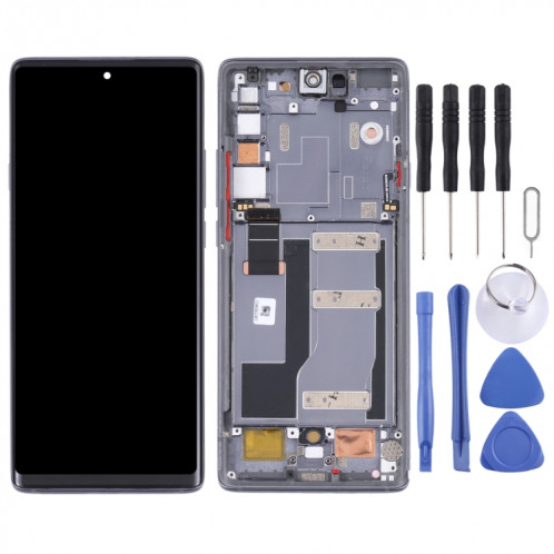 Écran LCD d'origine pour TCL 20 Pro 5G T810H Digitizer Assemblage complet avec cadre (Noir) SH875B471-06