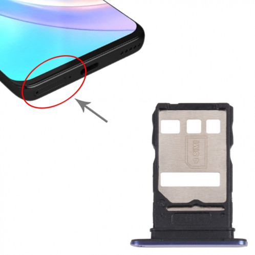 Plateau de carte SIM + plateau de carte SIM pour Honor 50 Lite (violet) SH910P378-04