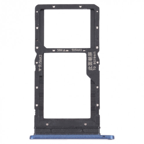 Plateau de carte SIM + plateau de carte SIM / Micro SD Card Tray pour Honor Play 20 (bleu) SH912L292-04