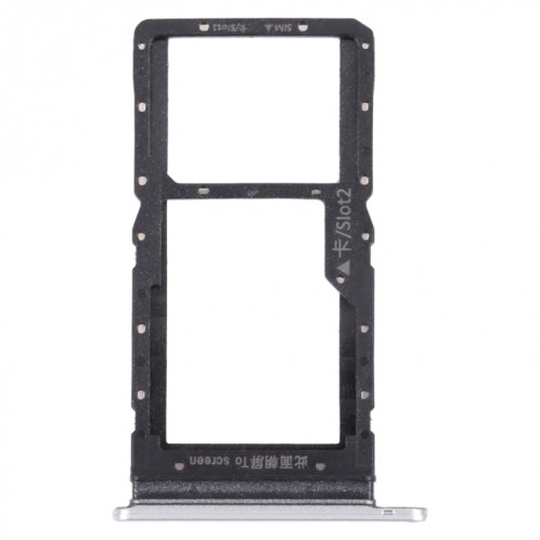 Plateau de carte SIM + plateau de carte SIM / Micro SD Card Tray pour Honor Play 20 (Silver) SH912S1181-04