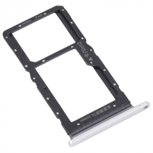 Plateau de carte SIM + plateau de carte SIM / Micro SD Card Tray pour Honor Play 20 (Silver) SH912S1181-04