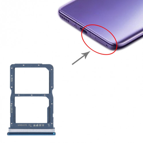Plateau de carte SIM + plateau de carte NM pour Honor 30i (vert) SH913G1440-04