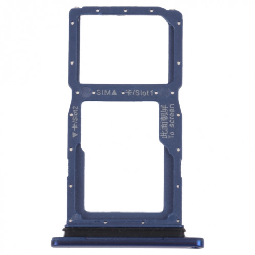 Plateau de carte SIM + plateau de carte SIM / plateau de carte micro sd pour Honor 9x (bleu) SH916L1573-04
