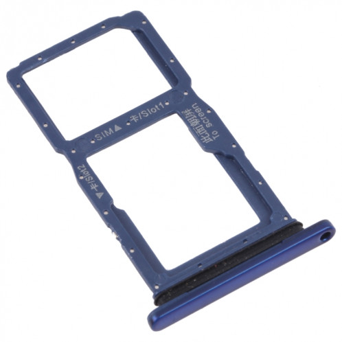Plateau de carte SIM + plateau de carte SIM / plateau de carte micro sd pour Honor 9x (bleu) SH916L1573-04