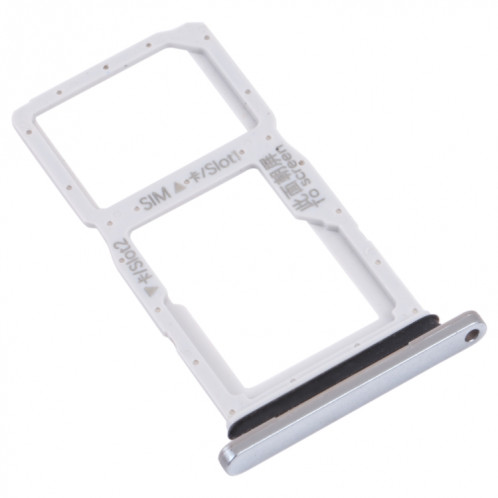 Plateau de carte SIM + plateau de carte SIM / plateau de carte micro sd pour Honor 9x (argent) SH916S1692-04