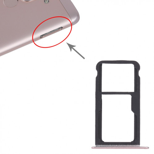 Plateau de carte SIM + plateau de carte SIM / Micro SD Card Tray pour Honor Play 6 (rose) SH921F1052-04