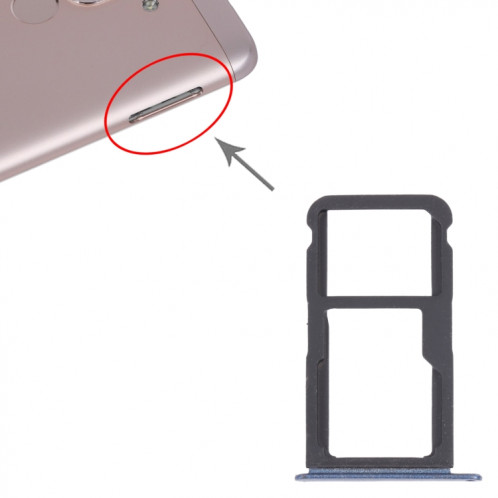 Plateau de carte SIM + plateau de carte SIM / Micro SD Card Tray pour Honor Play 6 (bleu) SH921L805-04