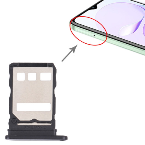 Plateau de carte SIM + plateau de carte SIM pour Huawei Nzone S7 5G (noir) SH922B286-04