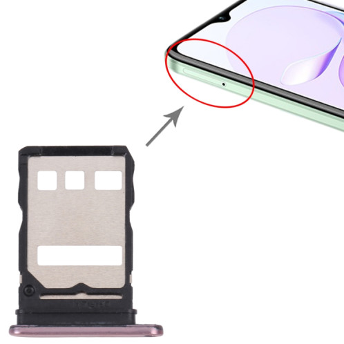 Plateau de carte SIM + plateau de carte SIM pour Huawei Nzone S7 5G (rose) SH922F1012-04