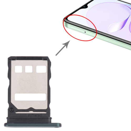 Plateau de carte SIM + plateau de carte SIM pour Huawei Nzone S7 5G (vert) SH922G1763-04
